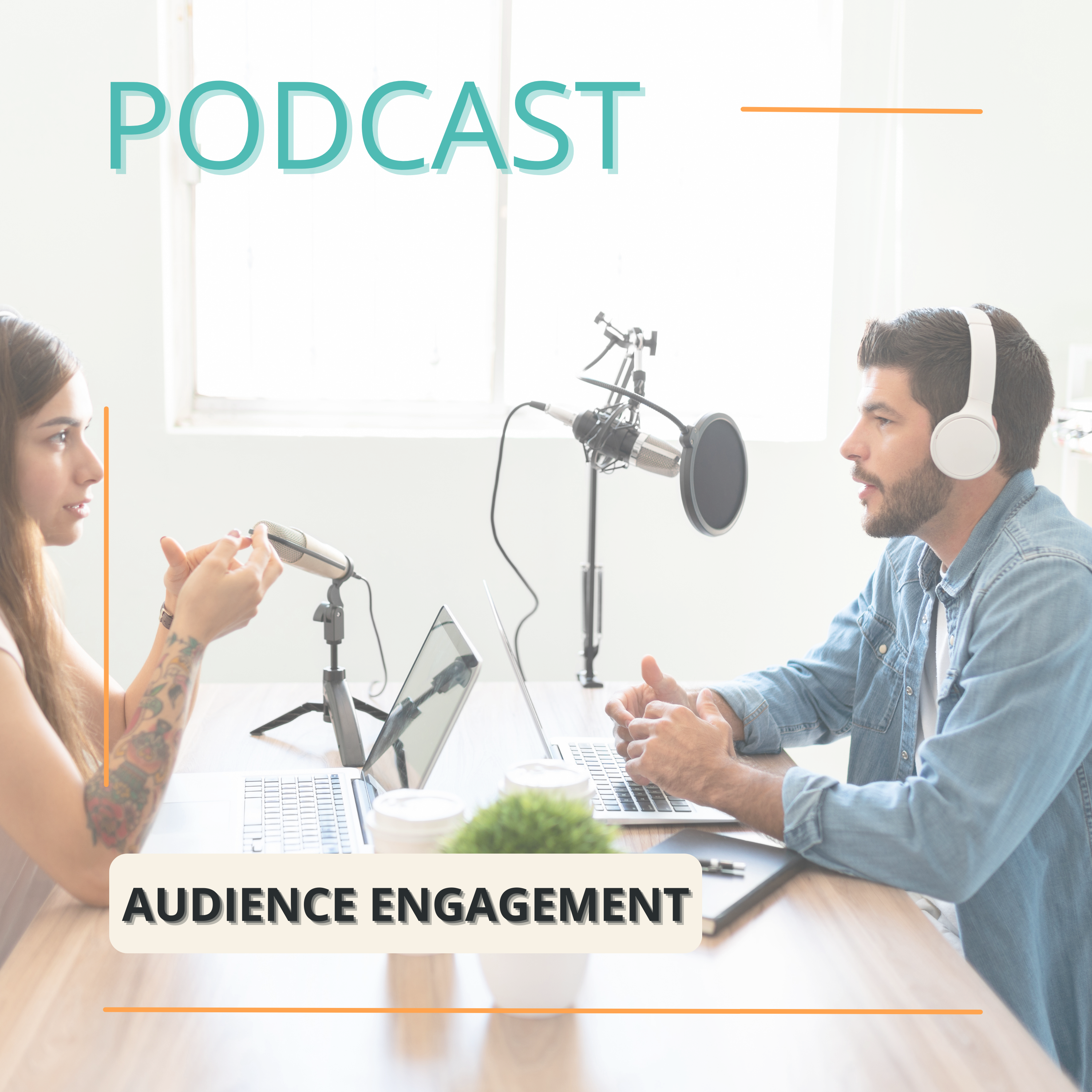 Podcast image to show our services of helping to gain audience engagement by using our services.